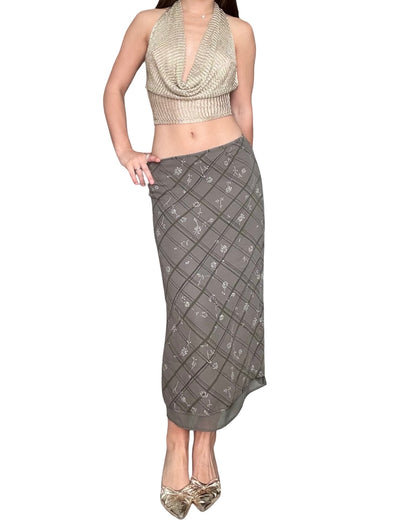 Petite Sophisticate 90's Mesh Skirt | Size 28" Waist
