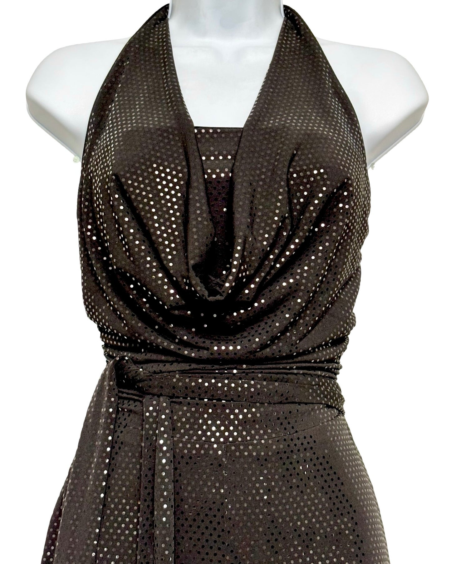 Caché 90's Tie Back Disco Jumpsuit | Size 6