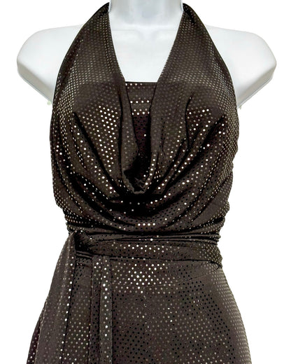 Caché 90's Tie Back Disco Jumpsuit | Size 6