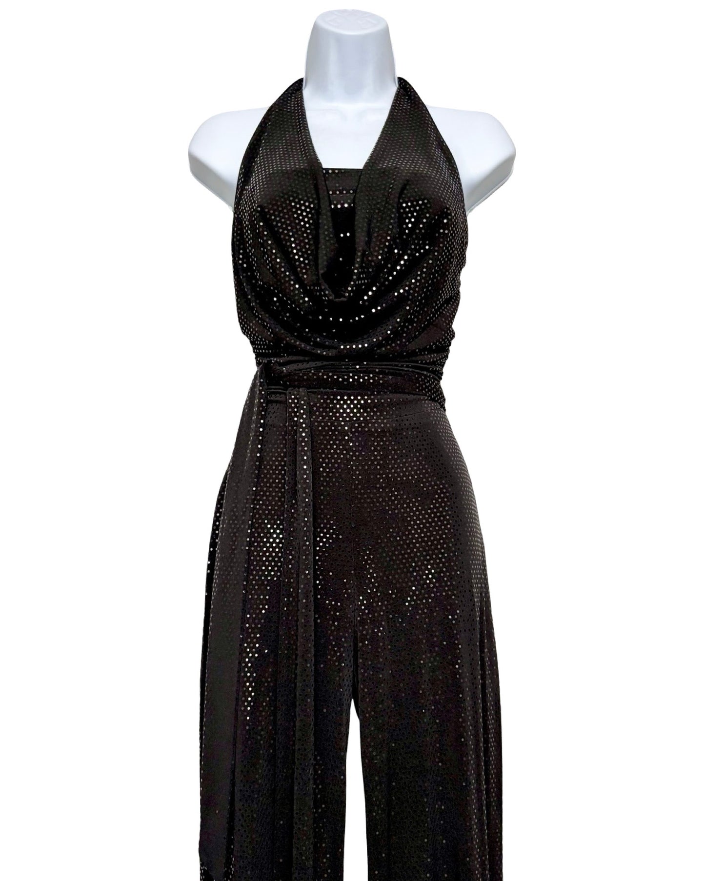 Caché 90's Tie Back Disco Jumpsuit | Size 6