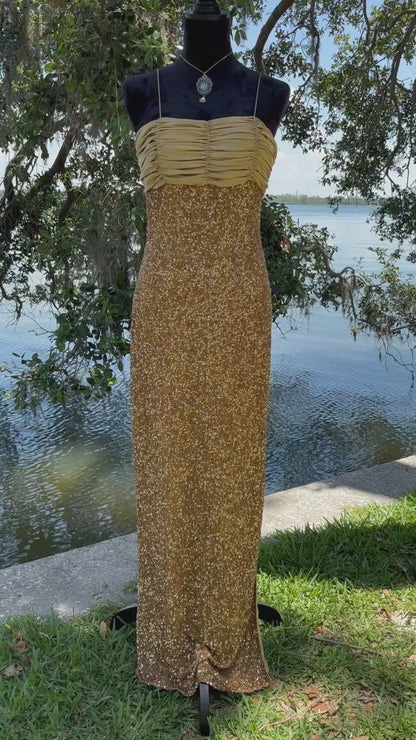 Scala Gold Gown | Size US 6