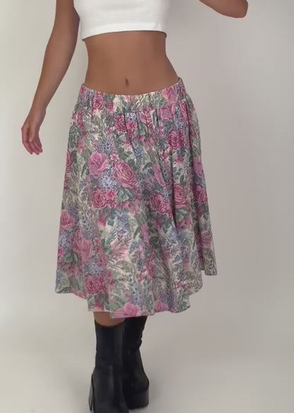 Molly Floral Midi | Size 28” waist
