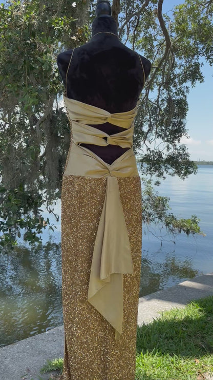 Scala Gold Gown | Size US 6